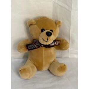 Hershey's Galerie Candy & Gifts Plush Teddy Bear Tan Brown Ribbon Collectible